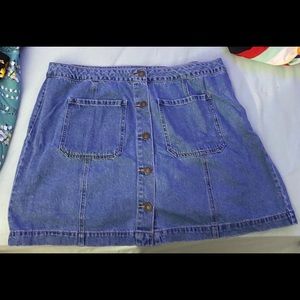 Plus size denim skirt